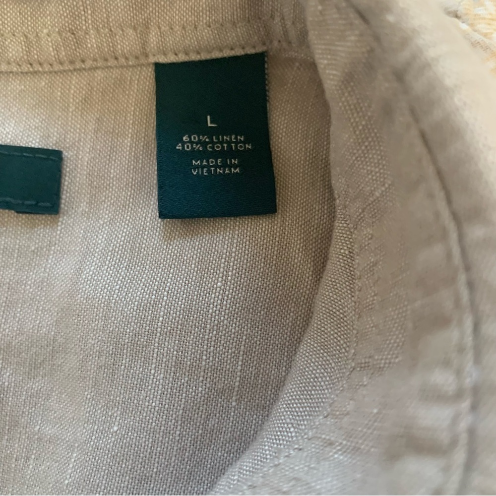 Men’s Perry Ellis Linen Blend Short Sleeve Button-Down Shirt - Picture 4 of 6
